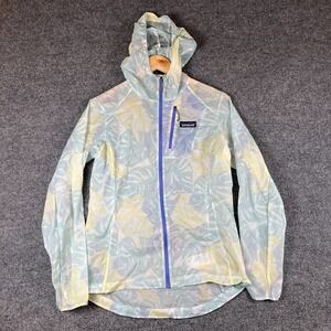 Patagonia Houdini Jacket Womens S Tarkine Fern Lightweight Hoodie Palm Floral